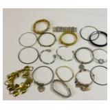 Large collection of bracelets