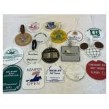 Golf bag tags. Alaska, Korea, Japan, Germany