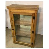 Custom made antique wood display cabinet