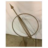 Metal sundial yard decoration.  36 inches tall.