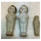 Antique bisque Frozen Charlotte dolls