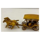 Vtg celluloid horse drawn carriage