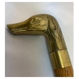 Brass dog head cane