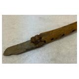 Antique stone and wood knife