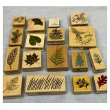 Rubberstamps with flora and fauna