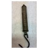 Vtg Chatillon brass hanging scale