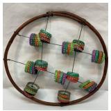 Vtg bottle cap tambourine