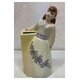 Vtg Weil Ware long dress woman planter