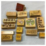 Rubberstamps with sayings and borders