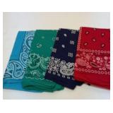 Four Vtg bandannas