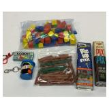 Pick up stix, mini Lincoln logs, foam blocks, etc