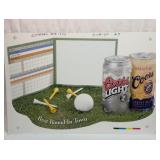 Coors and Coors Light golf theme metal sign