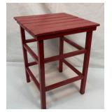 Antique red painted wood plant stand