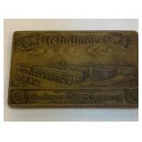 Vtg Chalmers Motor Company bronze paperweight