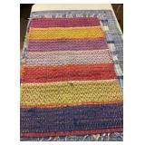 Four Vtg woven rugs