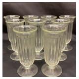 Vtg parfait ribbed glasses