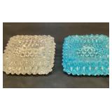 Two Fenton pointy hobnail salt cellars
