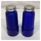 Hazel Atlas moderntone cobalt blue salt and pepper