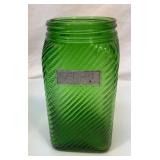 Owens-Illinois hoosier cabinet green glass jar