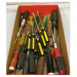 Large lot of screwdrivers, etc. Stanley, Craftsman