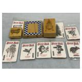 Lot of Deep Red ink stamps.  Most are new.