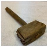 Antique stone facing mallet. See description.
