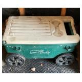 Lawn Buddy rolling cart with storage