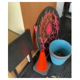 Seven plastic planters, cone, bounce back