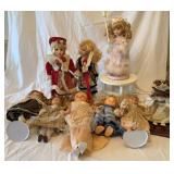 Vtg dolls, doll lamps and accessories