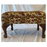 Vtg cloth footstool
