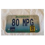 Motorcycle license plate