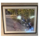 Motorcycle on a scenic drive art