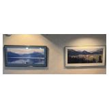 Two mountain scene pictures