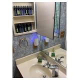 Hall bathroom contents. Hand sanitizer, TP, etc