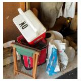 Ice melt, coolers, water