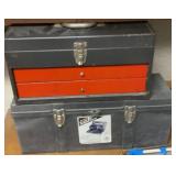 Two empty toolboxes