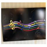 Large foam core music art with metal frame