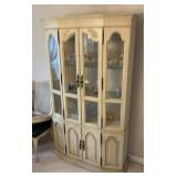 Lighted 42 inch one piece hutch and contents
