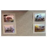 Four copper foil prints