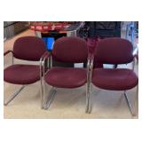 Three office chairs
