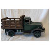 Metal green truck decor