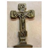 Solid brass cross. 6 inches tall.