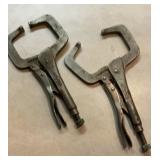 Two Vise Grip welding clamps