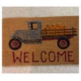 Old truck welcome mat