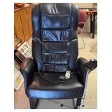 Faux leather massaging chair