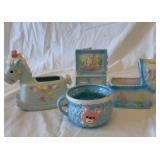 Baby planters and a couple music boxes