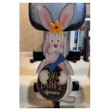 Metal Easter Bunny egg hunt yard sign