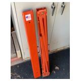 Pair of heavy metal collapsible sawhorses
