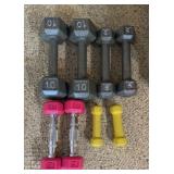 Assorted hand weights