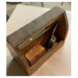 Antique shoeshine stool case